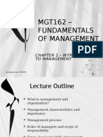 MGT162 - 1 Introduction To Management Dec 2015