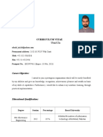 Curriculum Vitae: Ubaid Zia