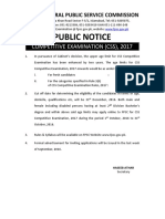 Public Notice CE-17 - Enhancement in Upper Age Limit