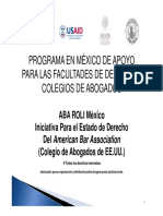 Programa de apoyo para facultades de derecho y colegios de abogados en México