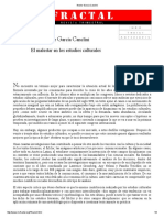 Nestor Garcia Canclini - El Malestar de Los Estudios Culturales - PDF