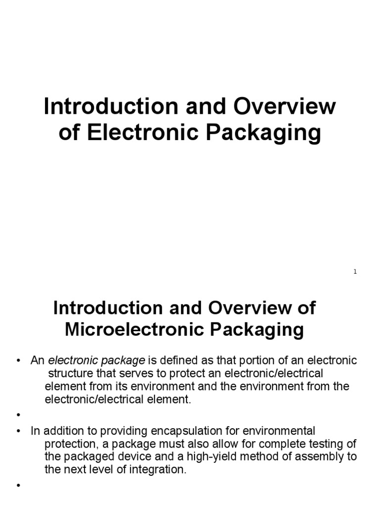 Overview of Electronic Packaging Systems | PDF | Integrated Circuit ...