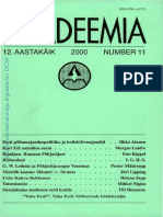 Akadeemia 2000 NR 11 Vürstlik Kaasus