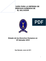 Estado de Los Derechos Humanos en El Salvador 2010