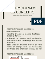 Thermodynami Cs Concepts: Prepared By: Engr. Daniel G. Sierra