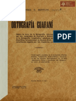 Ortografía Guaraní Del Dr. Moises Bertoni (Helvetius) Asunción Año 1914
