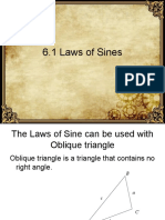6.1 Laws of Sine