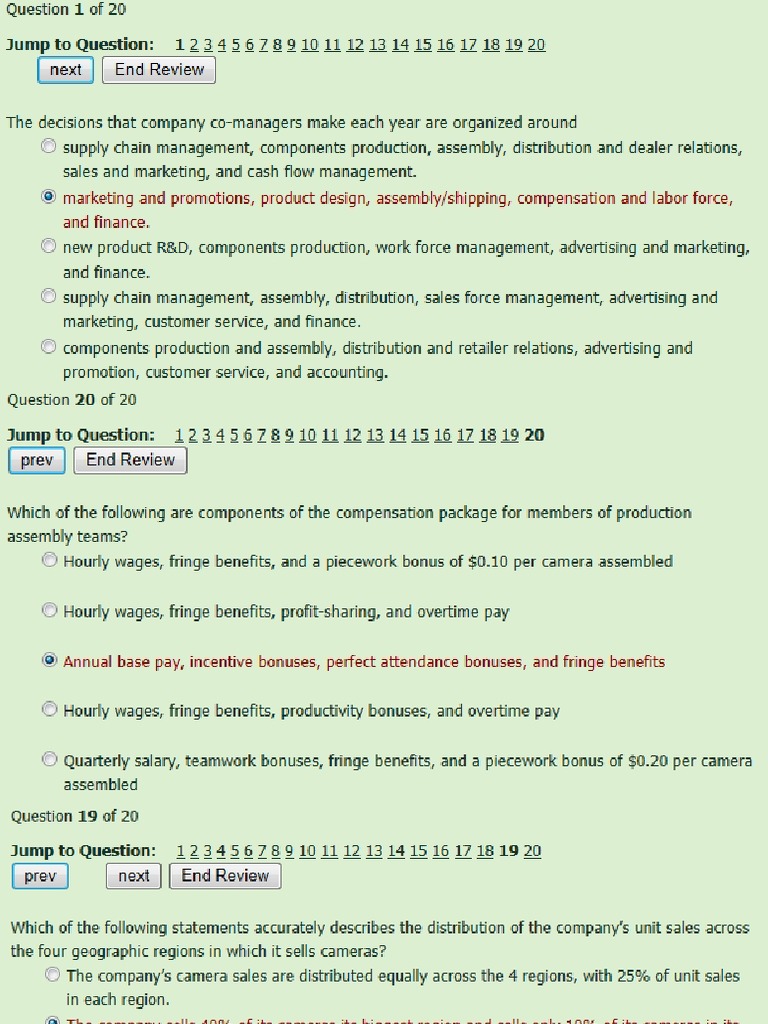 GloBus Quiz 1 (Answers) PDF