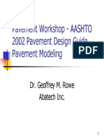 Pavement Workshop - AASHTO 2002 Pavement Design Guide PDF
