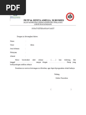 Surat Keterangan Sakit Kosong
