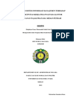 Pengaruh Sistem Informasi Manajemen Terhadap Produktivitas Kerja Pegawai Pada Kantor Pelayanan Pajak Pratama Medan Petisah