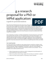 Writing a Research Proposal for Application