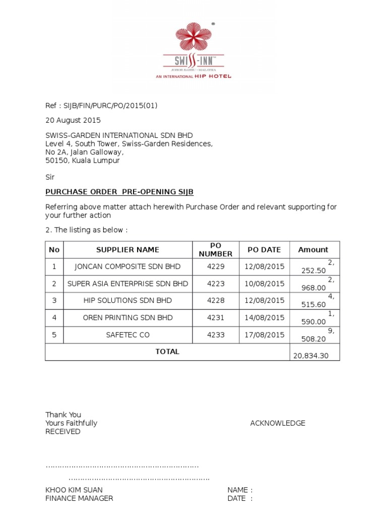 Po Letter 5 | PDF | Business