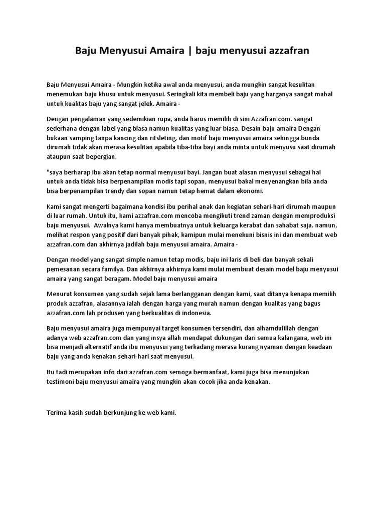 Baju Menyusui Azzafran Baju Menyusui Amaira