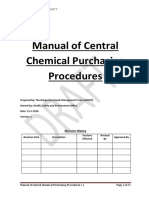 Central Chemical Purchasing Procedures Manual