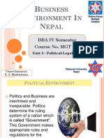 Political Legal Environment - Unit 3