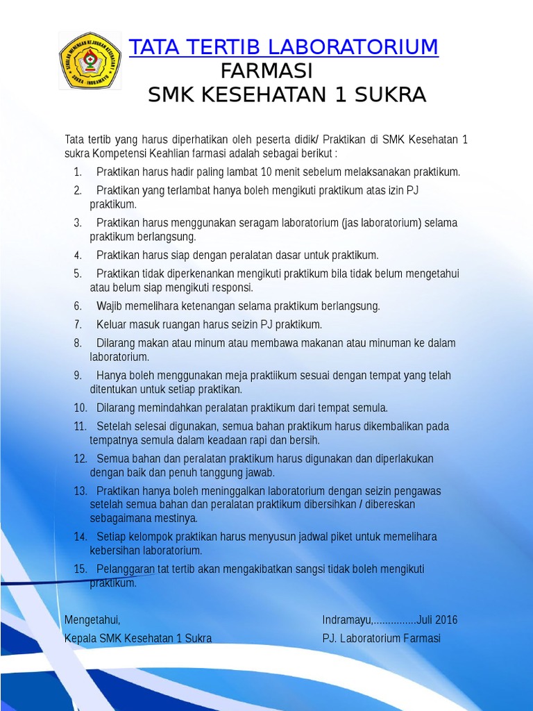Tata Tertib Laboratorium PDF