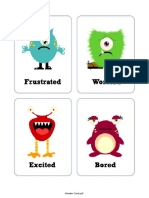 Monster Emotion Cards Printable