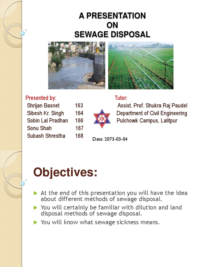 Wastewater Disposal Sewage Treatment Irrigation