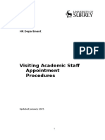 Visiting Academic Staff Procedures