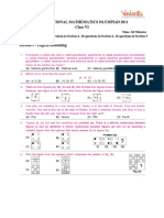 2011 Math Olympiad for Grade 6 - 50 Questions, 3 Sections