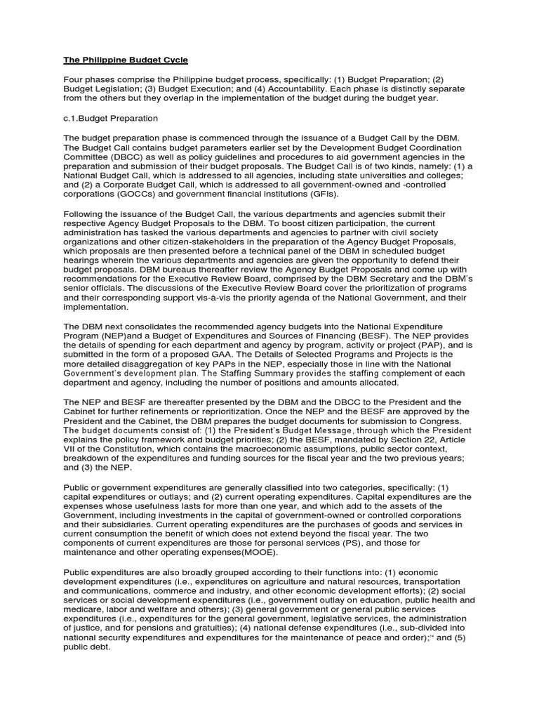 the-philippine-budget-cycle-pdf-united-states-house-of