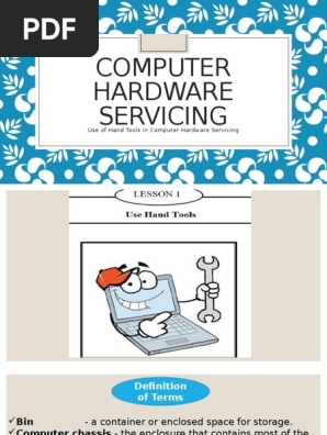 Computer Hardware Servicing 7 Electrostatic Discharge Equipment