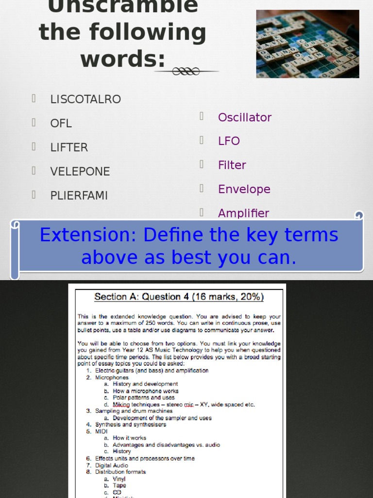 Extension Define The Key Terms Above As Best You Can PDF