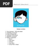 Wonder by RJ Palacio Part Ten Active Learning Activities