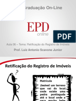 Aula6 Acao de Retificacao Do Registro de Imoveis Retificacao de Area Prof Scavone Roteiro de Aula