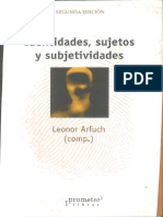 Libro-Identidades, Sujetos y Subjetividades. Leonor Arfuch