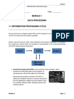 Form 4 ICT Literacy Modules: Module 1 Data Processing