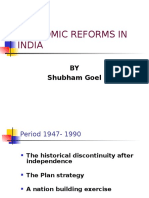 Economic Reforms in India: BY Shubham Goel