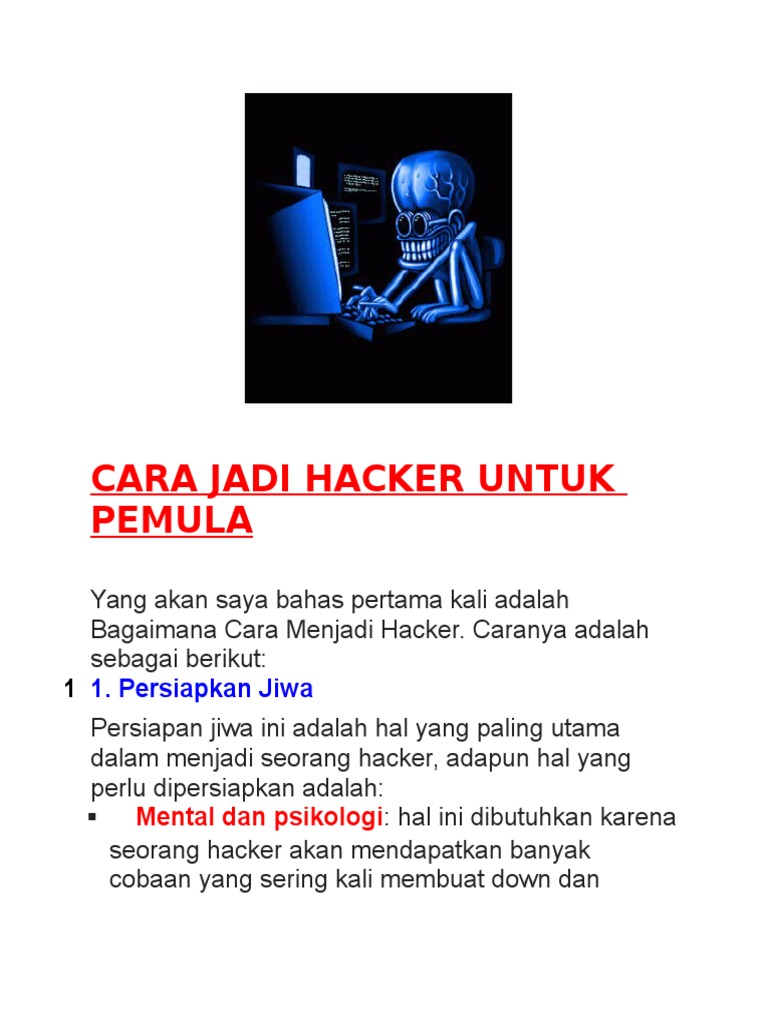 Panduan Menjadi Hacker Pemula | PDF