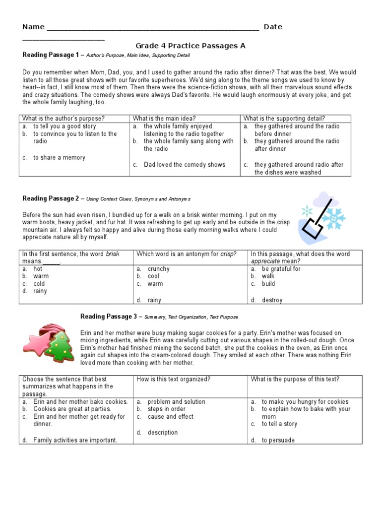 Grade 4 Practice Passages | PDF | Abstract Art | Paintings