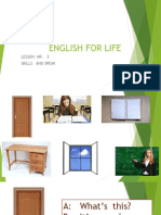 English For Life: Lesson Nr. 3 Skills and Speak