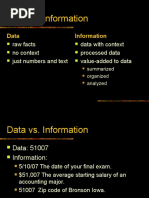 Data vs. Information