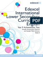 InternationalLowerSecondaryCurriculum English Year9 Booklet