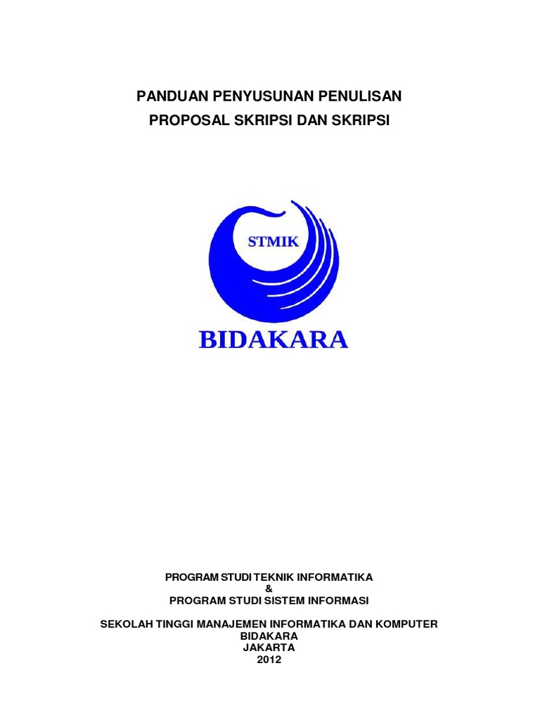 Panduan Penyusunan Skripsi STMIK Bidakara | PDF