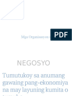 Mga Organisasyon NG Negosyo