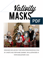 Colored Nativity Masks