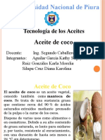 Universidad Nacional de Piura Tecnología de los Aceites Aceite de Coco