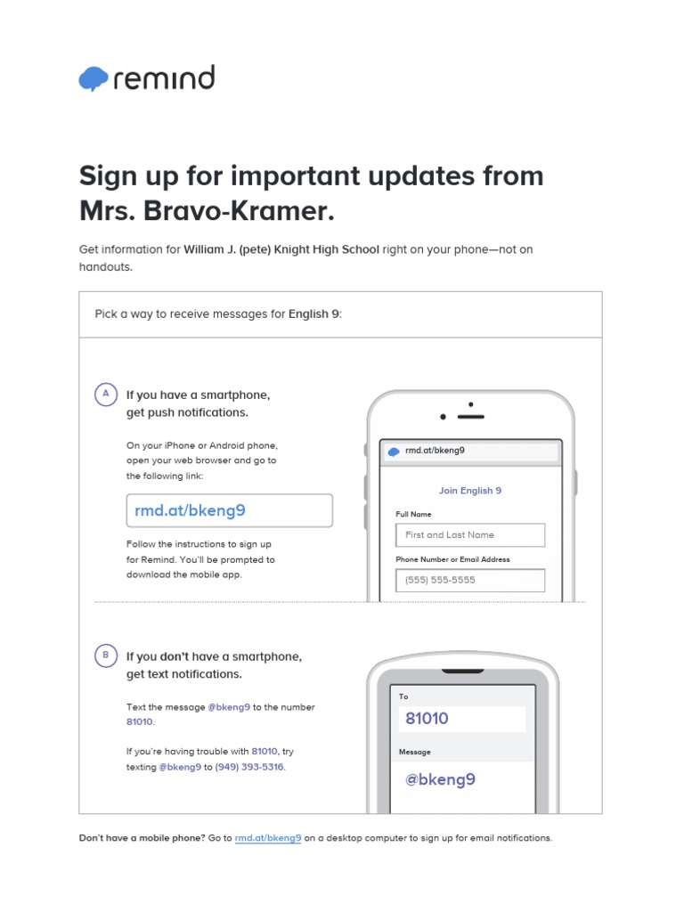 Remind Info | PDF