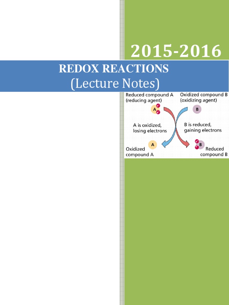 Redox Reactions: Concepts and Examples | PDF | Redox | Ion