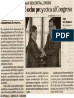 La República 17-09-08 AMPE Presentó Ocho Proyectos Al Congreso