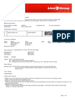 Lion Air Eticket Itinerary / Receipt