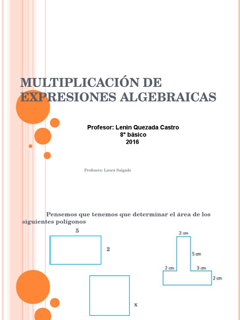Multiplicacion de Expresiones Algebraicas 1 | PDF | Multiplicación ...