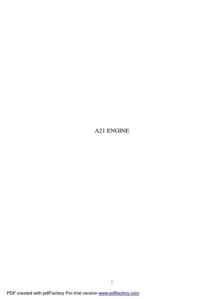 A21 Engine Technical Data and Tools | PDF | Internal Combustion Engine ...