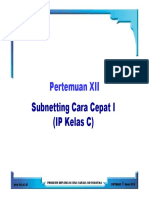 Pertemuan12 Subnetting Cara Cepat PDF