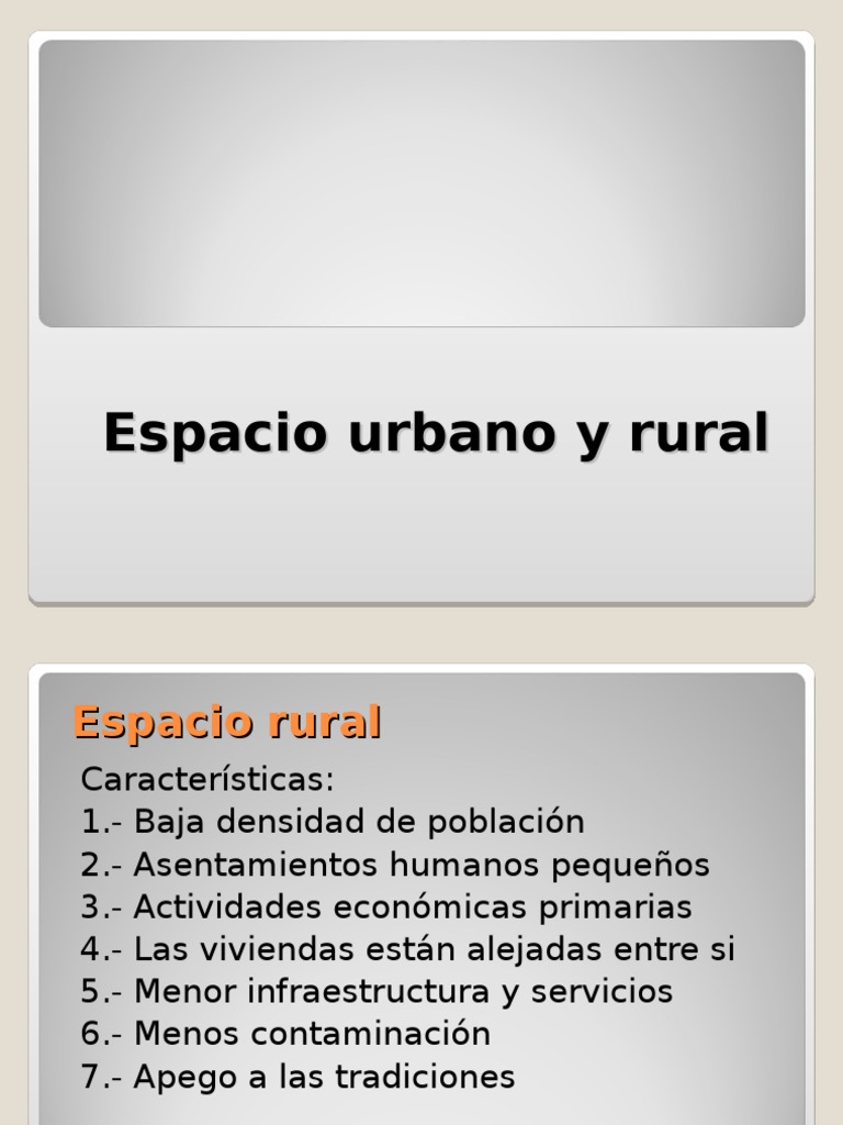 Espacio Urbano y Rural 5 IIB 2016 | PDF